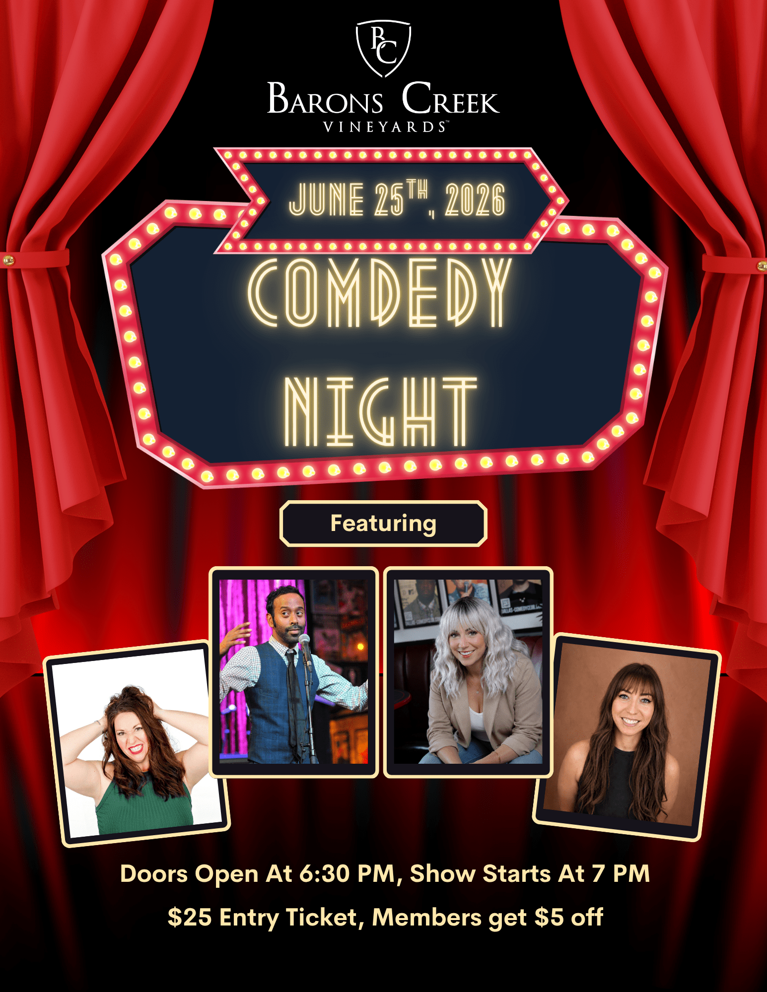 Granbury June 25th Comedy